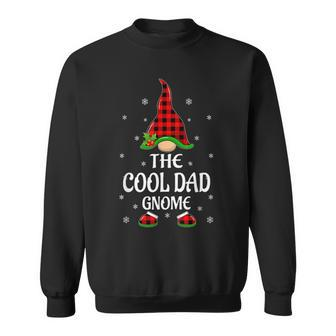 Red Buffalo Plaid Matching The Cool Dad Gnome Christmas  Sweatshirt