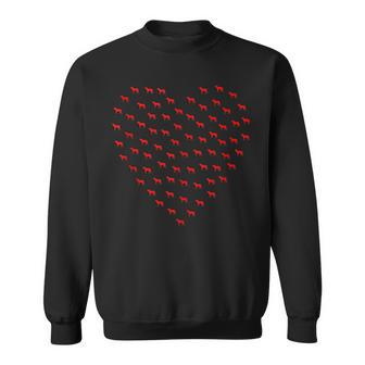 Red Cao De Castro Laboreiro Valentines Day Dog Heart Sweatshirt | Mazezy