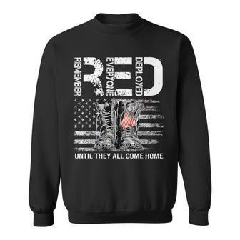 Red Fridays Remember Everyone Deployed Vintage American Flag Sweatshirt - Thegiftio UK