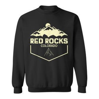 Red Rocks Colorado Beautiful Rocky Mountains Sweatshirt - Seseable