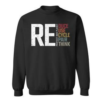 Reduce Reuse Recycle Rethink Repair Earth Day Environmental  Sweatshirt