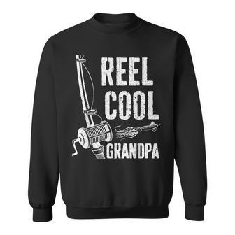 Reel Cool Grandpa Fishing Fathers Day Sweatshirt | Mazezy