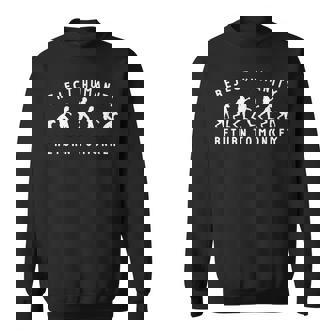 Reject Humanity Return To Monkey Meme Human Evolution Sweatshirt | Mazezy