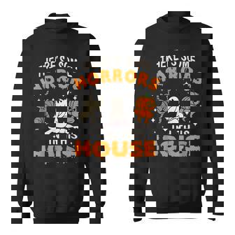 There's Some Horrors In This House Ghost Pumpkin Halloween Sweatshirt | Mazezy