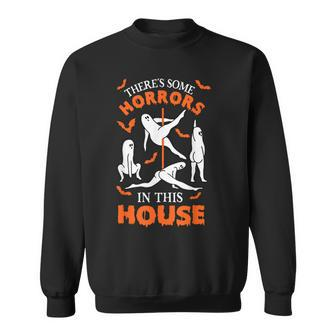 There's Some Horrors In This House Spooky Ghost Halloween Sweatshirt - Seseable