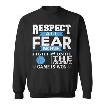 Respect All Motivational Volleyball Quote Sweatshirt | Mazezy