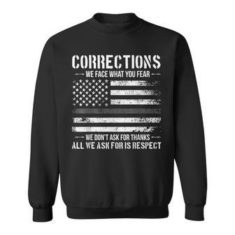 Respect Correctional Officer Proud Corrections Officer Sweatshirt - Seseable