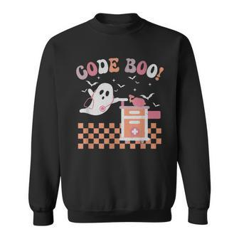 Respiratory Therapist Halloween Code Boo Spooky Respiratory Sweatshirt - Monsterry DE