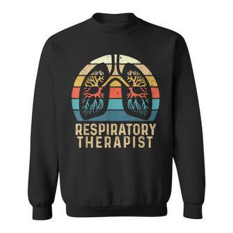 Respiratory Therapist Retro Vintage Lungs Pulmonology Rt Sweatshirt | Mazezy