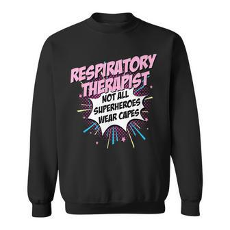 Respiratory Therapist Superhero Fun Comic Sweatshirt | Mazezy
