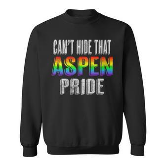 Retro 70S 80S Style Cant Hide That Aspen Gay Pride Sweatshirt | Mazezy