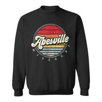 Retro Abesville Home State Cool 70S Style Sunset Sweatshirt | Mazezy