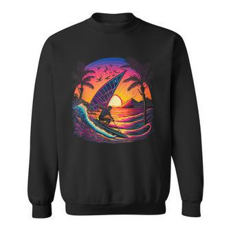 Retro Aesthetic Windsurfing Sweatshirt | Mazezy
