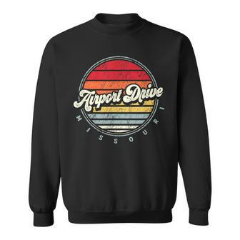 Retro Airport Drive Home State Cool 70S Style Sunset Sweatshirt | Mazezy