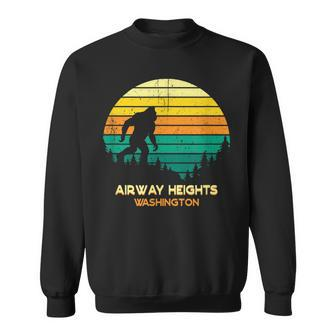 Retro Airway Heights Washington Big Foot Souvenir Sweatshirt | Mazezy