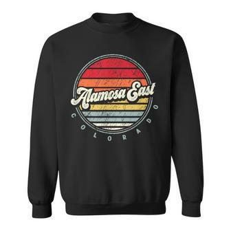Retro Alamosa East Home State Cool 70S Style Sunset Sweatshirt | Mazezy