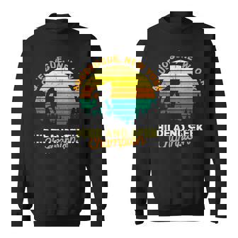 Retro Aquebogue New York Big Foot Souvenir Sweatshirt | Mazezy