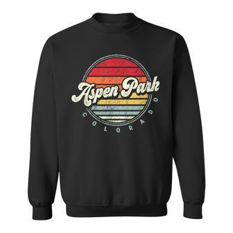Retro Aspen Park Home State Cool 70S Style Sunset Sweatshirt | Mazezy