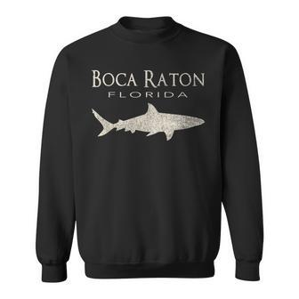 Retro Boca Raton Fl Shark Sweatshirt | Mazezy