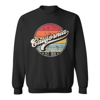 Retro California Home State Ca Cool 70S Style Sunset Sweatshirt | Mazezy