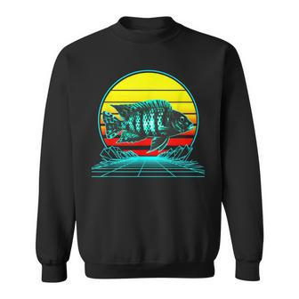 Retro Cichlid Vaporwave Sweatshirt | Mazezy