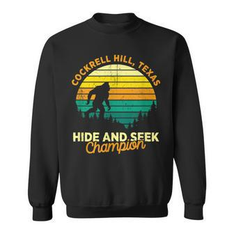 Retro Cockrell Hill Texas Big Foot Souvenir Sweatshirt | Mazezy