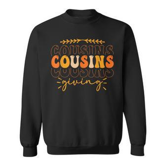 Retro Cousins Giving Thanksgiving Cousins Matching Sweatshirt | Mazezy