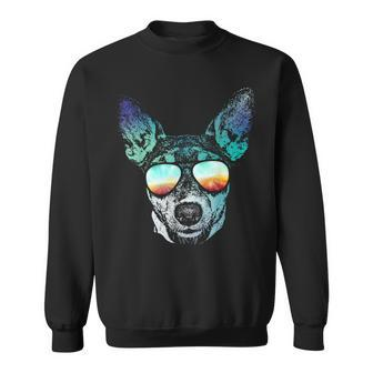 Retro Disco Dog Teddy Roosevelt Terrier Sweatshirt | Mazezy