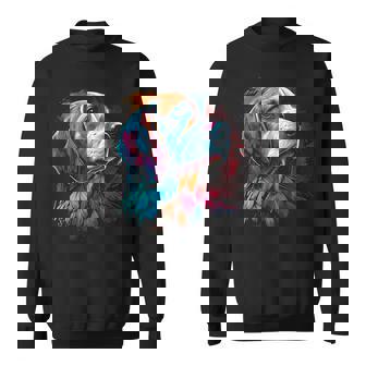 Retro Drawing Beagle Harrier Dog Sweatshirt | Mazezy
