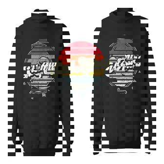 Retro East Alburg Home State Cool 70S Style Sunset Sweatshirt | Mazezy