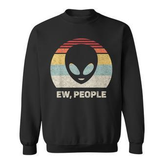 Retro Ew People With Alien Vintage Alien Sweatshirt | Mazezy CA