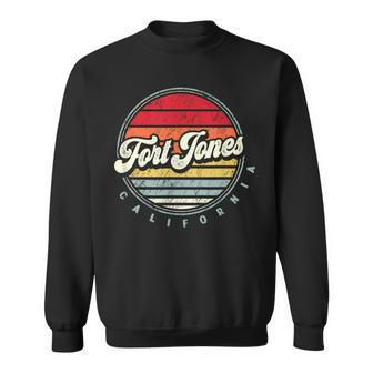 Retro Fort Jones Home State Cool 70S Style Sunset Sweatshirt | Mazezy