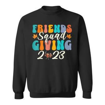 Retro Friendsgiving 2023 Squad Thanksgiving Friendsgiving Sweatshirt - Thegiftio UK