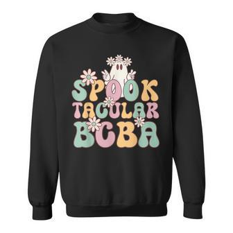Retro Spook Tacular Bcba Halloween Ghost Spooky Season Sweatshirt - Monsterry UK