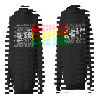 Retro Groovy Junenth Free-Ish Since 1865 Independence Day Sweatshirt - Seseable