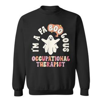 Retro Halloween Occupational Therapist Vintage Therapy Ot Therapist Funny Gifts Sweatshirt | Mazezy