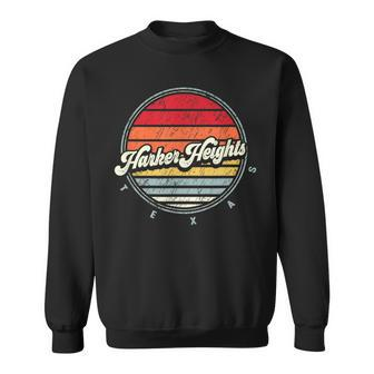 Retro Harker Heights Home State Cool 70S Style Sunset Sweatshirt | Mazezy