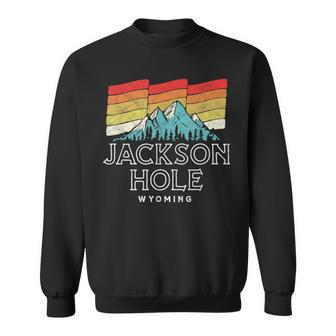 Retro Jackson Hole Wyoming Mountains Sweatshirt | Mazezy