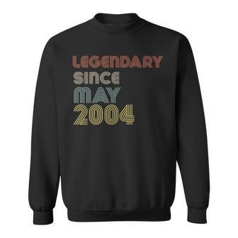 Retro Legendary Since May 2004 Birthday Legend Born Years Sweatshirt | Mazezy