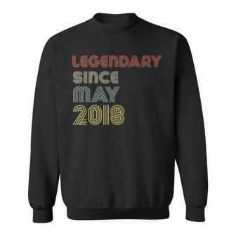 Retro Legendary Since May 2018 Birthday Legend Born Years Sweatshirt | Mazezy