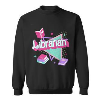 Retro Librarian 90S Library Staff Back To School Reading Sweatshirt - Monsterry DE