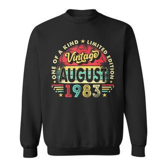 Retro Men 40 Year Old Gift Vintage August 1983 40Th Birthday 40Th Birthday Funny Gifts Sweatshirt | Mazezy