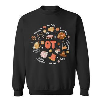 Retro Occupational Therapy Ot Therapist Fall Thanksgiving Sweatshirt - Monsterry CA