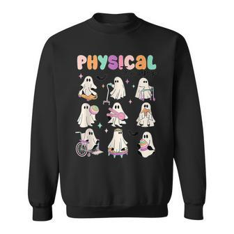 Retro Physical Therapy Halloween Ghosts Spooky Sweatshirt - Seseable