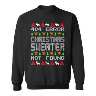 Retro Programmer Coder Ugly Christmas 404 Error It Sweatshirt | Mazezy UK