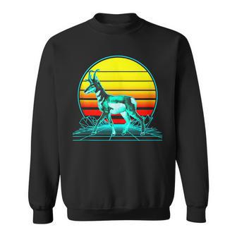Retro Pronghorn Vaporwave Sweatshirt | Mazezy AU