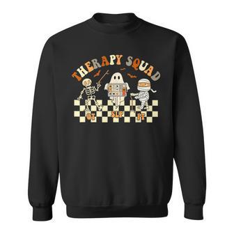 Retro Therapy Squad Slp Ot Pt Team Halloween Speech Physical Sweatshirt - Monsterry AU