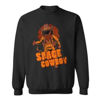 Retro Space Cowboy Cowgirl Rodeo Horse Astronaut Western Sweatshirt | Mazezy