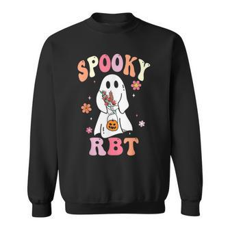 Retro Spooky Rbt Behavior Technician Halloween Rbt Therapist Sweatshirt - Seseable