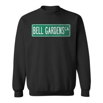 Retro Style Bell Gardens Ca Street Sign Sweatshirt | Mazezy
